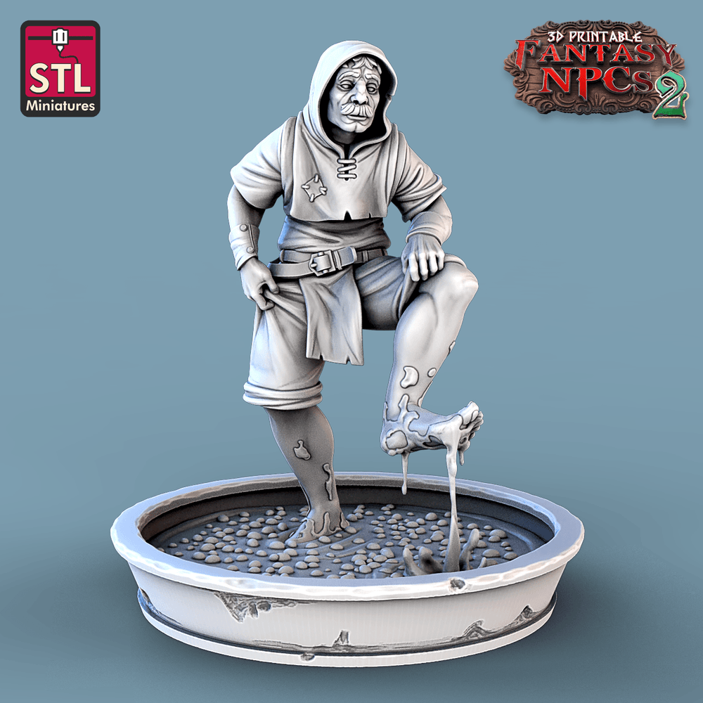 3D Printed STL Miniatures Winemakers Set Fantasy NPC 2 | 28 - 32mm War Gaming D&D (Online Only)