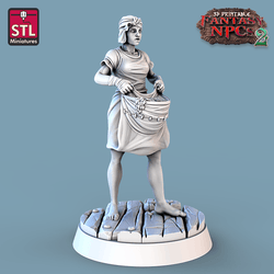 3D Printed STL Miniatures Winemakers Set Fantasy NPC 2 | 28 - 32mm War Gaming D&D (Online Only)