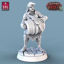 3D Printed STL Miniatures Winemakers Set Fantasy NPC 2 | 28 - 32mm War Gaming D&D (Online Only)