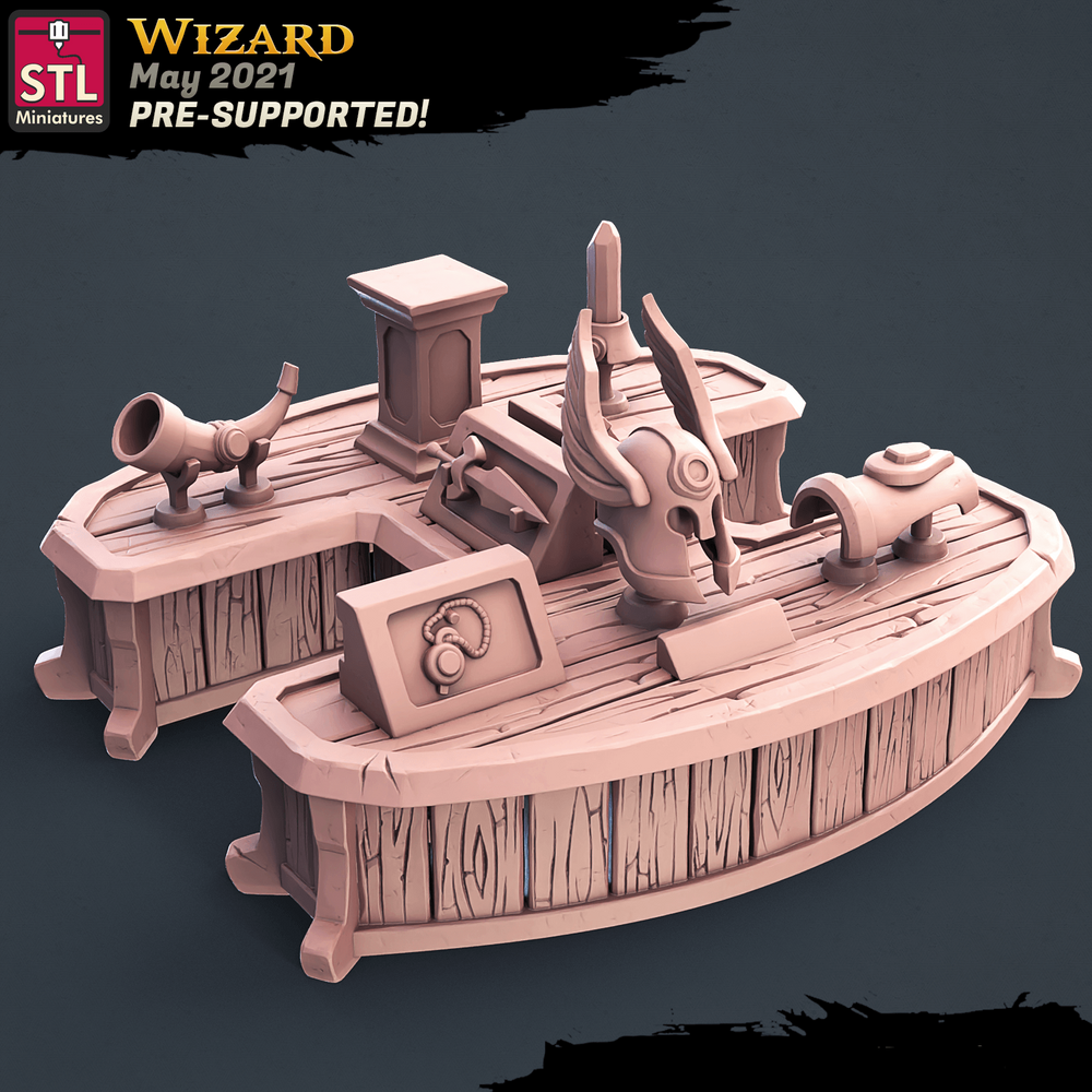 3D Printed STL Miniatures Wizard Set 28 - 32mm War Gaming D&D (Online Only)