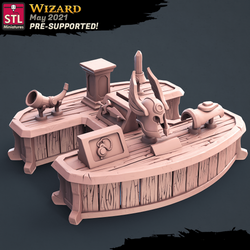 3D Printed STL Miniatures Wizard Set 28 - 32mm War Gaming D&D (Online Only)