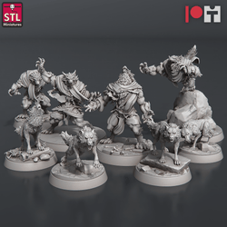3D Printed STL Miniatures Wolves and Werewolves 28mm - 32mm War Gaming D&D (Online Only)