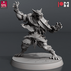 3D Printed STL Miniatures Wolves and Werewolves 28mm - 32mm War Gaming D&D (Online Only)