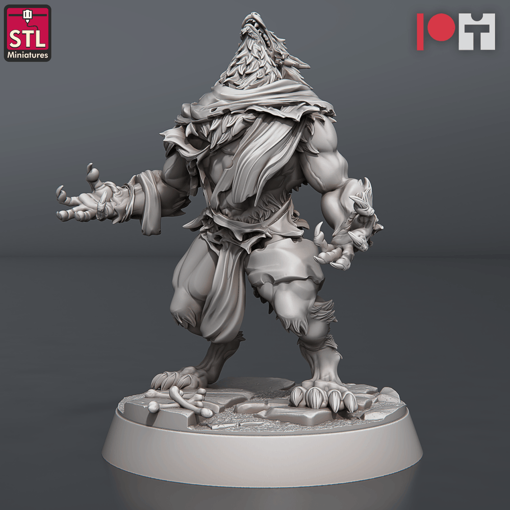 3D Printed STL Miniatures Wolves and Werewolves 28mm - 32mm War Gaming D&D (Online Only)