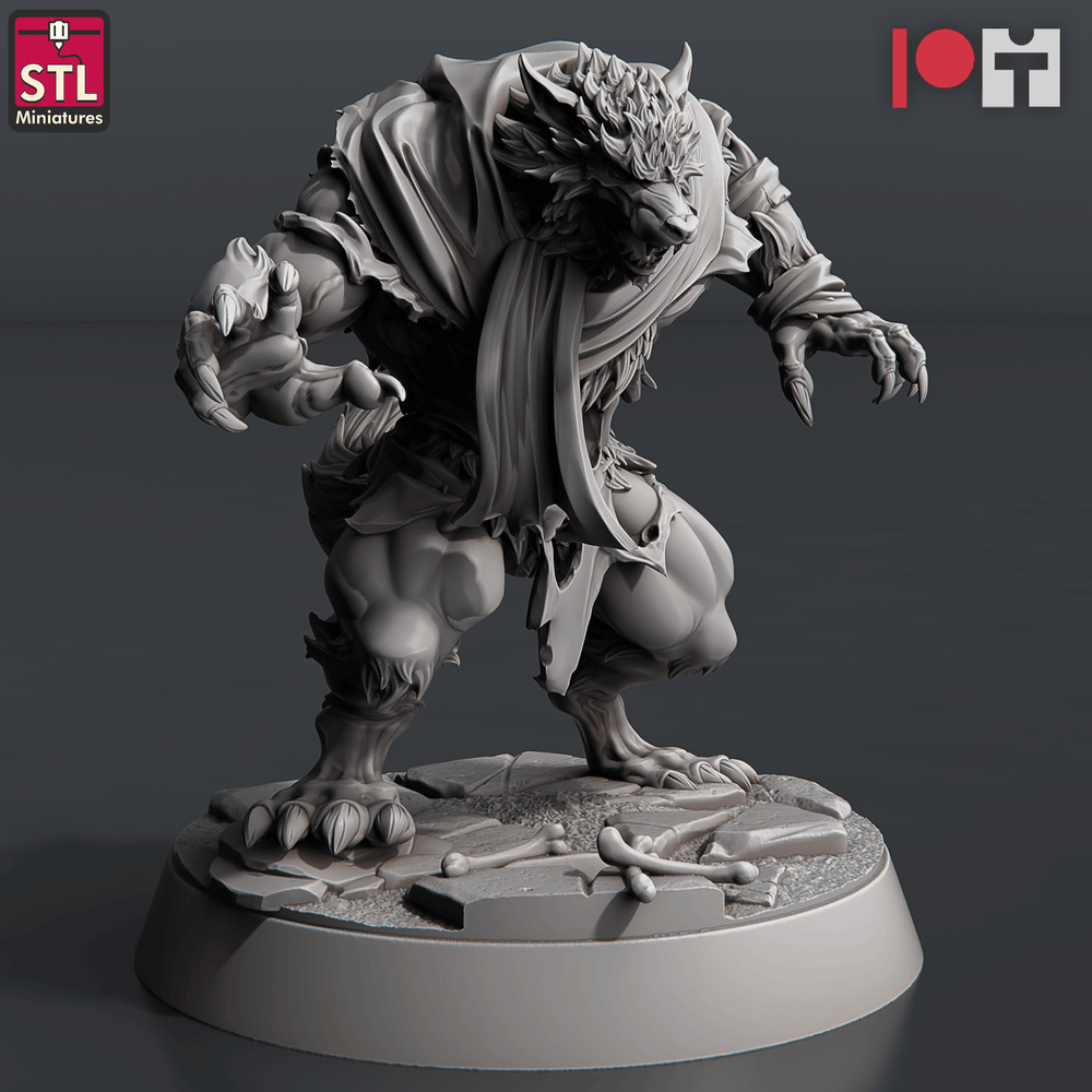 3D Printed STL Miniatures Wolves and Werewolves 28mm - 32mm War Gaming D&D (Online Only)