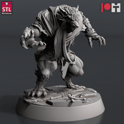 3D Printed STL Miniatures Wolves and Werewolves 28mm - 32mm War Gaming D&D (Online Only)