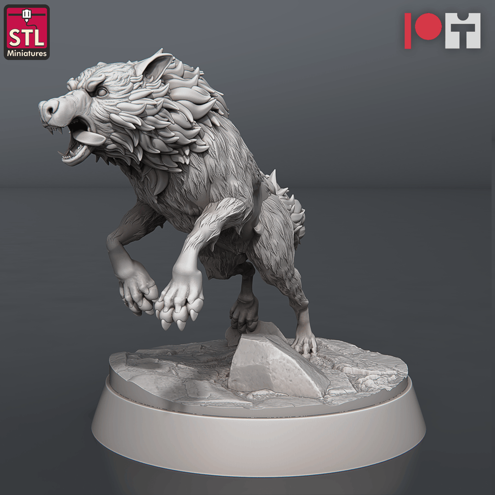 3D Printed STL Miniatures Wolves and Werewolves 28mm - 32mm War Gaming D&D (Online Only)