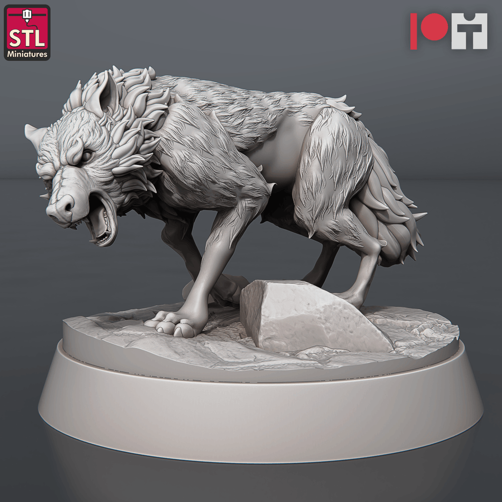 3D Printed STL Miniatures Wolves and Werewolves 28mm - 32mm War Gaming D&D (Online Only)