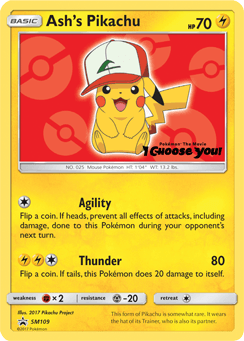 Ash's Pikachu (SM109) [Sun & Moon: Black Star Promos] (Online Only)
