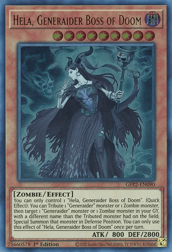 Hela, Generaider Boss of Doom [GFP2-EN090] Ultra Rare (ONLINE ORDER ONLY)
