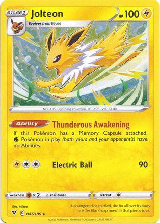 Jolteon (047/185) (Cosmos Holo) [Sword & Shield: Vivid Voltage] (Online Only)