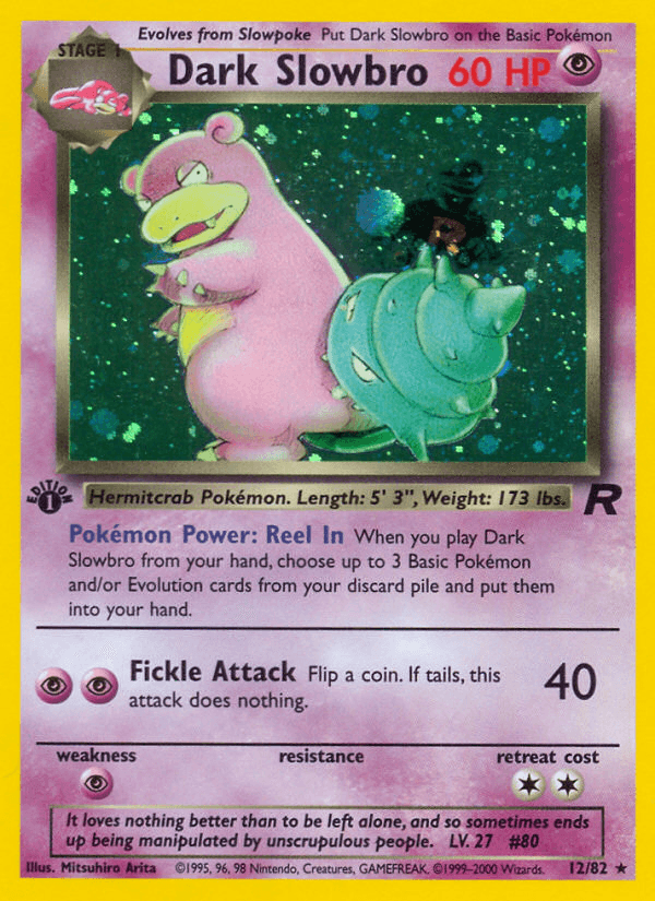 Dark Slowbro (12/82) [Team Rocket 1st Edition] (Online Only)