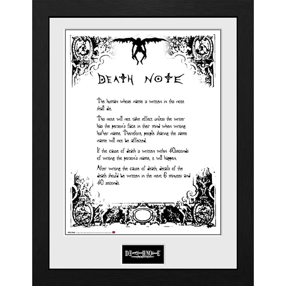 Death Note Framed Art Print (ONLINE ORDER ONLY)
