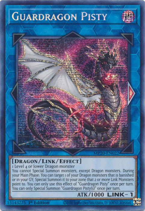Guardragon Pisty [MP20-EN022] Prismatic Secret Rare (ONLINE ORDER ONLY)