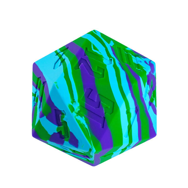 Large Wonderland Blue/Green Silicone d20 Dice 55mm | RPG Dice Novelty Piece (Online Only)