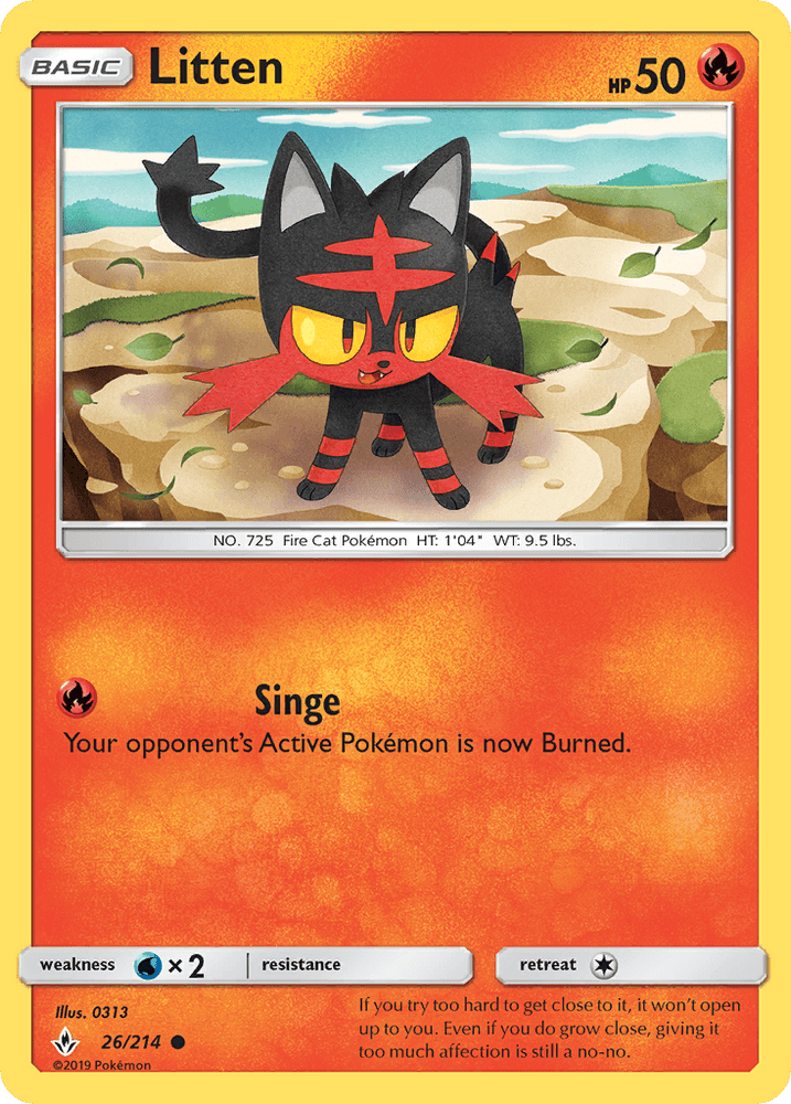 Litten (26/214) [Sun & Moon: Unbroken Bonds] (Online Only)