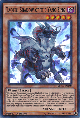 Taotie, Shadow of the Yang Zing [MP15-EN150] Super Rare (ONLINE ORDER ONLY)