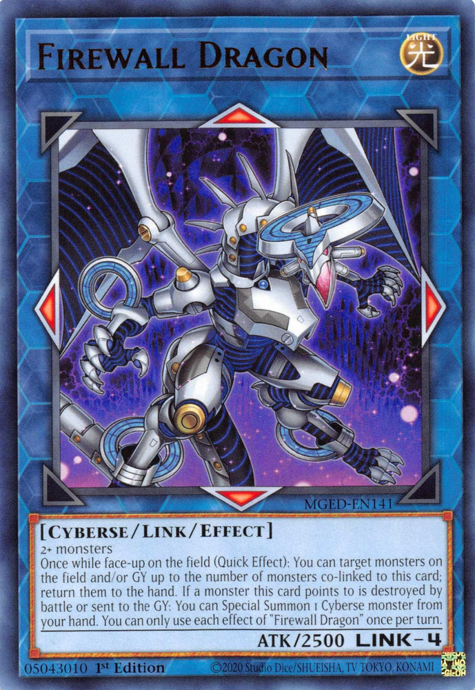 Firewall Dragon (Alternate Art - Purple) [MGED-EN141] Rare (ONLINE ORDER ONLY)