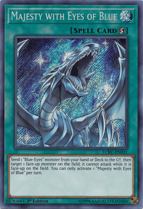 Majesty with Eyes of Blue [LCKC-EN031] Secret Rare (ONLINE ORDER ONLY)