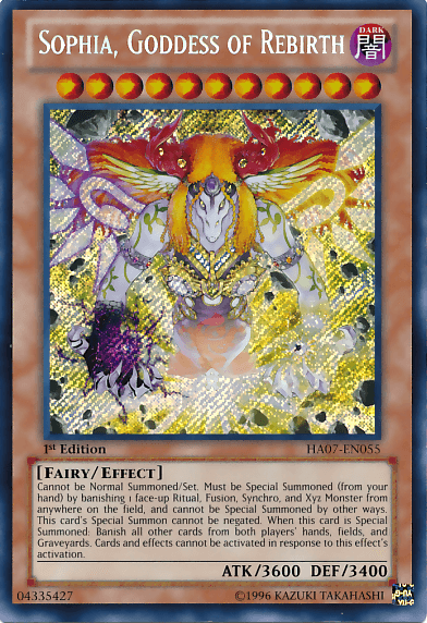 Sophia, Goddess of Rebirth [HA07-EN055] Secret Rare (ONLINE ORDER ONLY)