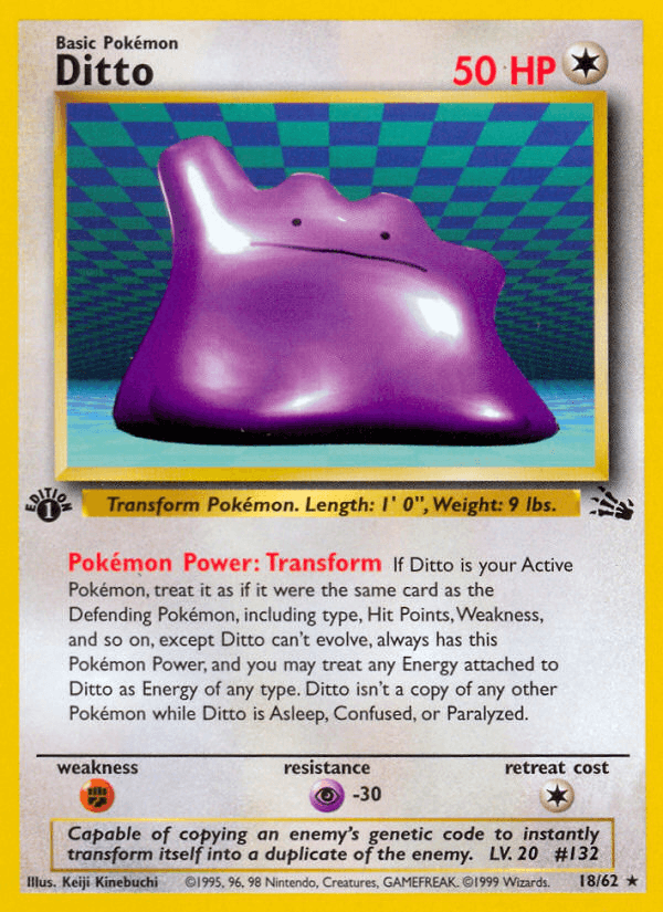 Ditto (18/62) [Fossil 1st Edition] (Online Only)