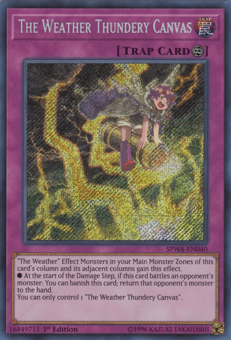 The Weather Thundery Canvas [SPWA-EN040] Secret Rare (ONLINE ORDER ONLY)