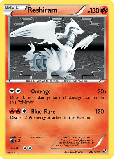 Reshiram (26/114) [Black & White: Base Set] (Online Only)