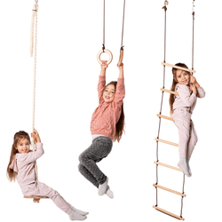 3in1 Swing & Climbing Set: Rope Ladder, Gym Rings & Disc Swing (ONLINE ORDER ONLY)