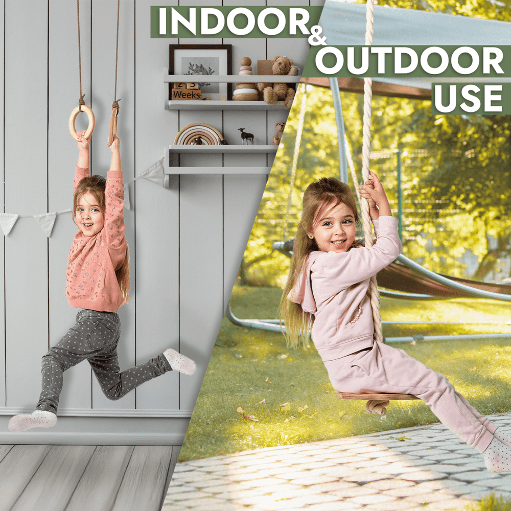 3in1 Swing & Climbing Set: Rope Ladder, Gym Rings & Disc Swing (ONLINE ORDER ONLY)