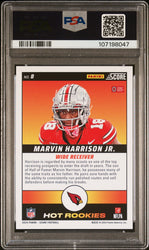 Graded 2024 Panini Score Marvin Harrison Jr #8 Hot Rookies Rookie RC Football Card PSA 10 Gem Mint (ONLINE ORDER ONLY)
