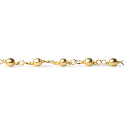 3mm 22kt Gold plated Round Gold plated Chain by the foot (ONLINE ORDER ONLY)