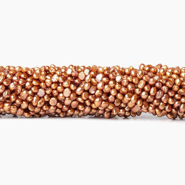 3-4mm Caramel Baroque Pearl, 15 inch, 132 pieces (ONLINE ORDER ONLY)
