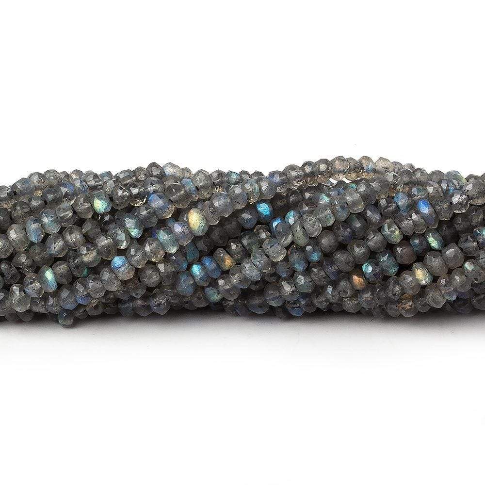 3mm Labradorite Faceted Rondelle Beads 13 inches 150 pieces (ONLINE ORDER ONLY)