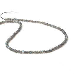 3mm Labradorite Faceted Rondelle Beads 13 inches 150 pieces (ONLINE ORDER ONLY)