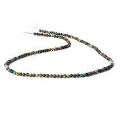 3mm African Turquoise micro faceted rounds 15.5 inch 150 beads (ONLINE ORDER ONLY)