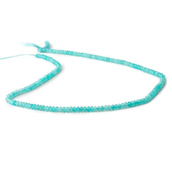 3mm Seafoam Blue Chalcedony Micro Faceted Disc Rondelle Beads 13 inch 165 pieces (ONLINE ORDER ONLY)