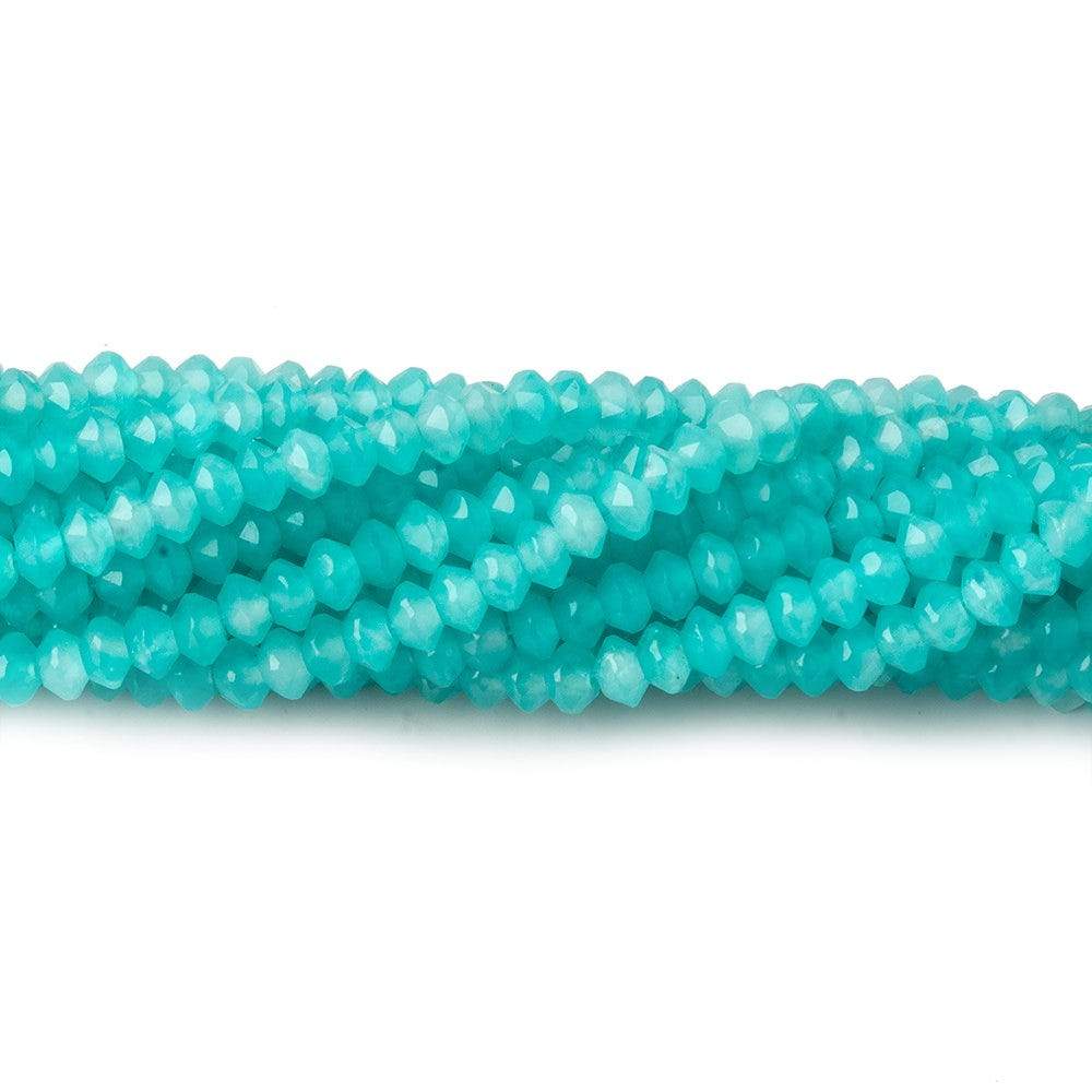 3mm Seafoam Blue Chalcedony Micro Faceted Disc Rondelle Beads 13 inch 165 pieces (ONLINE ORDER ONLY)