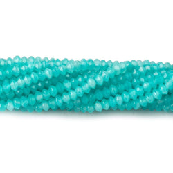 3mm Seafoam Blue Chalcedony Micro Faceted Disc Rondelle Beads 13 inch 165 pieces (ONLINE ORDER ONLY)