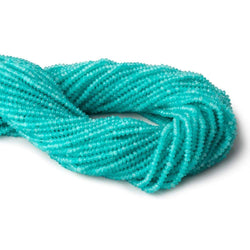 3mm Seafoam Blue Chalcedony Micro Faceted Disc Rondelle Beads 13 inch 165 pieces (ONLINE ORDER ONLY)