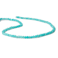 3mm Amazonite microfaceted round beads 13 inch 105 pieces A (ONLINE ORDER ONLY)