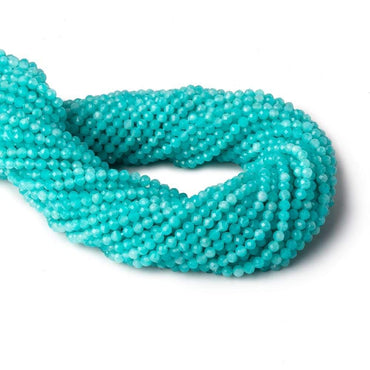 3mm Amazonite microfaceted round beads 13 inch 105 pieces A (ONLINE ORDER ONLY)