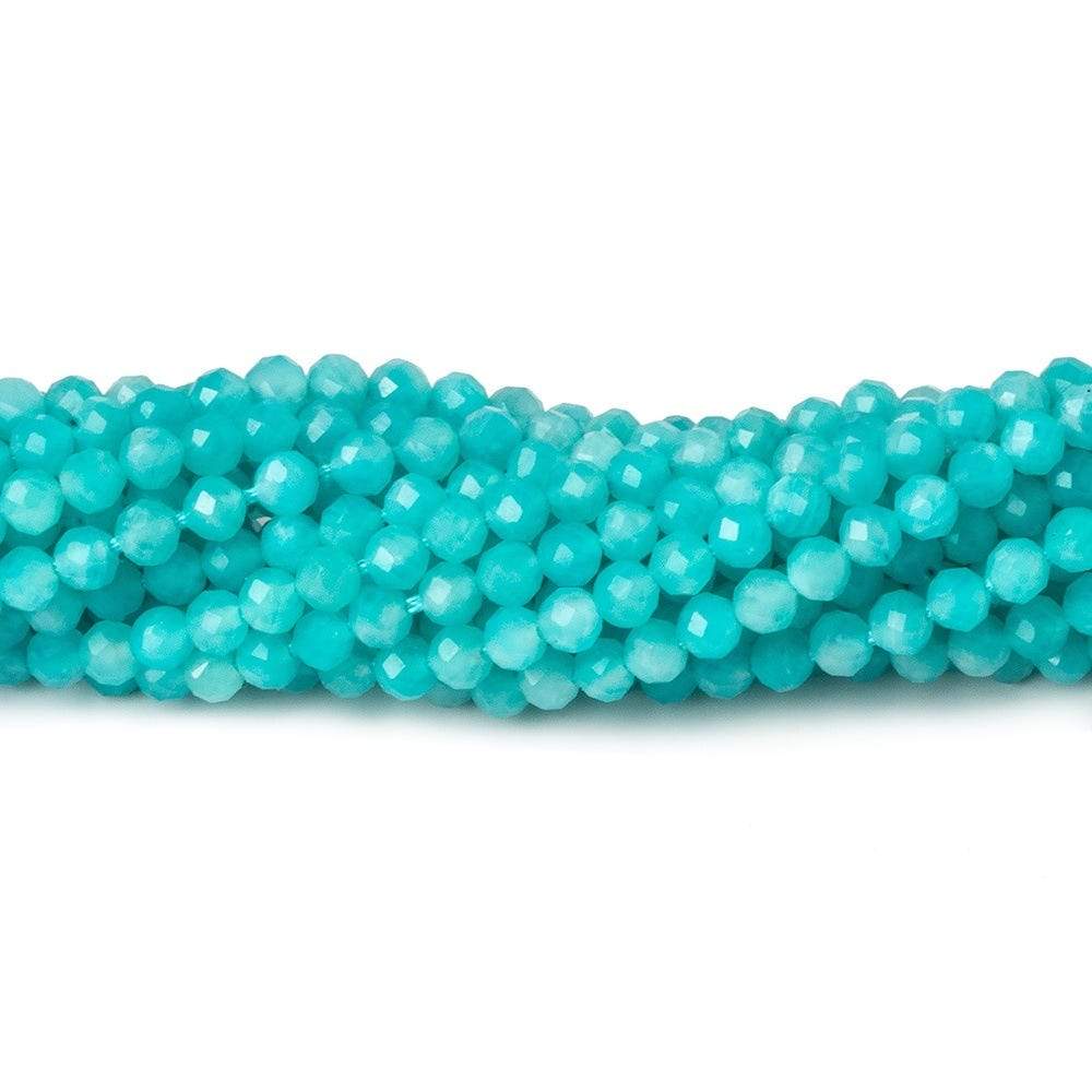 3mm Amazonite microfaceted round beads 13 inch 105 pieces A (ONLINE ORDER ONLY)
