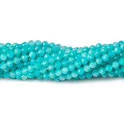 3mm Amazonite microfaceted round beads 13 inch 105 pieces A (ONLINE ORDER ONLY)