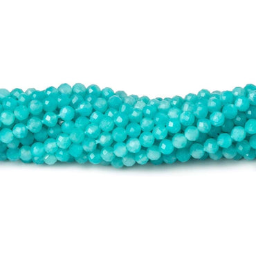 3mm Amazonite microfaceted round beads 13 inch 105 pieces A (ONLINE ORDER ONLY)