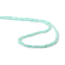 3mm Amazonite microfaceted round beads 13 inch 110 pieces AA (ONLINE ORDER ONLY)