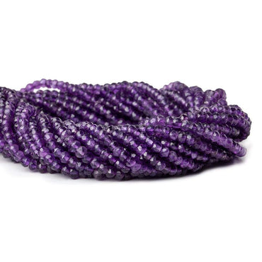 3mm Amethyst Faceted Rondelle Beads 13 inch 145 pieces (ONLINE ORDER ONLY)