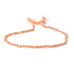 3mm Angel Skin Peach Moonstone Faceted Rondelles 12.5 inch 140 Beads (ONLINE ORDER ONLY)