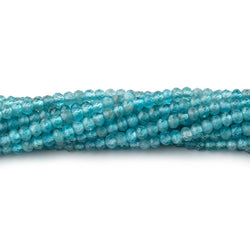 3mm Apatite Micro Faceted Rondelle Beads 15.25 inch 172 pieces (ONLINE ORDER ONLY)