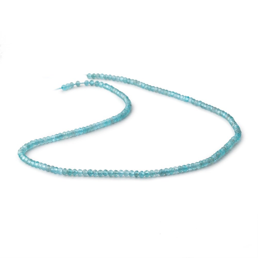 3mm Apatite Micro Faceted Rondelle Beads 15.25 inch 172 pieces (ONLINE ORDER ONLY)