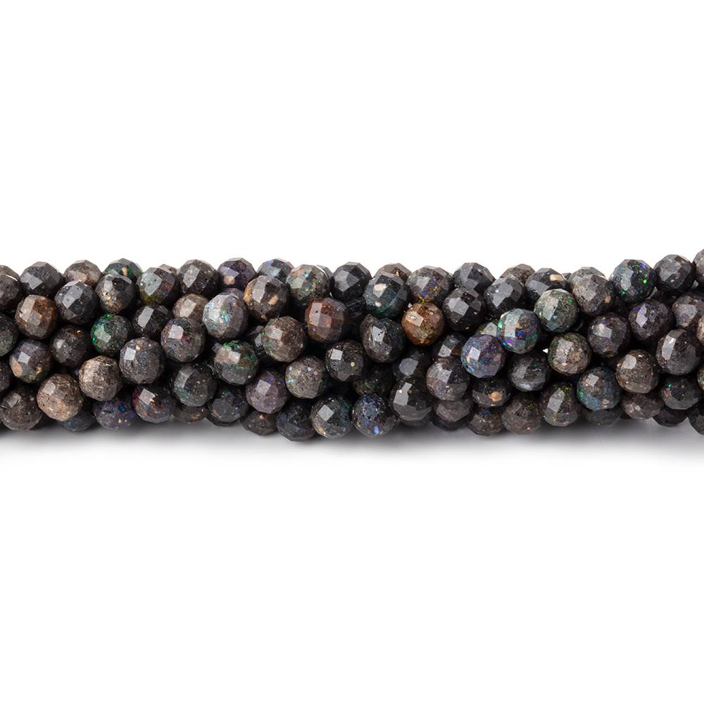 3mm Australian Boulder Opal Micro Faceted Rounds 12.5 inch (ONLINE ORDER ONLY)
